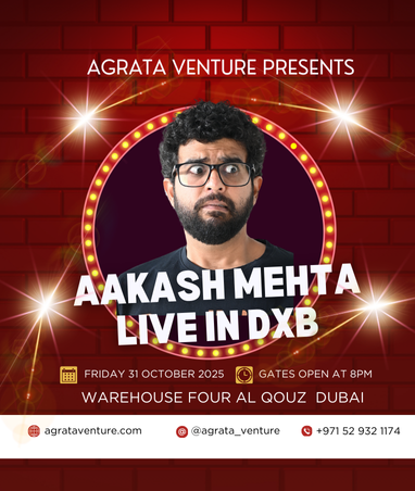 Aakash Mehta Live in Dubai – Laugh Out Loud Night!